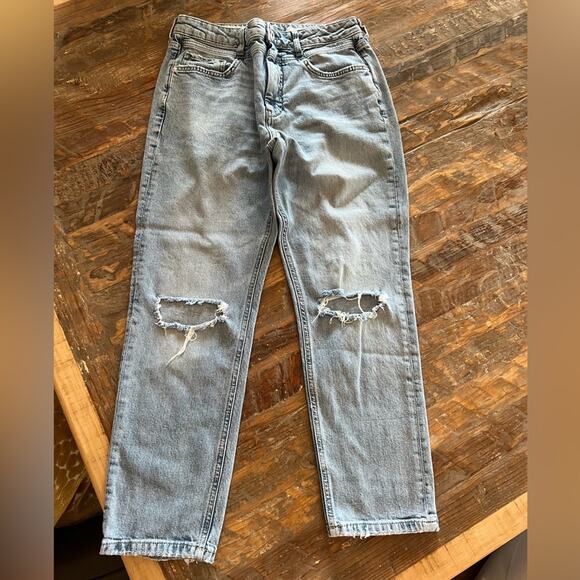 Anthropologie Pilcro and the Letterpress Jeans, High Rise Slim, Size 30, Holes - Picture 1 of 9
